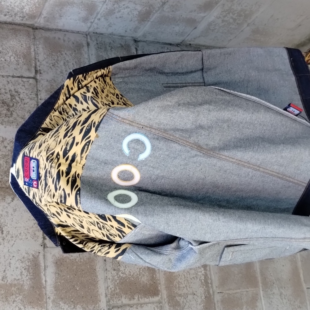 COOGI Cotton Down Under Blue Jean 6 Pocket Jacket Crispy - Picture 3 of 16